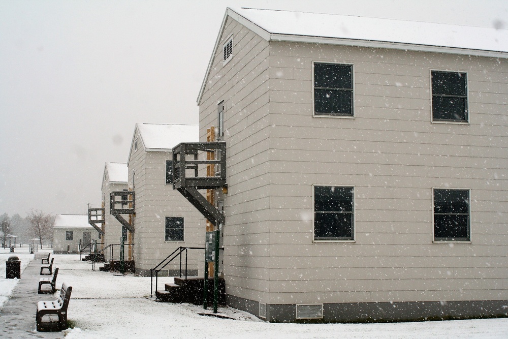 Snowy Day at Fort McCoy's Commemorative Area