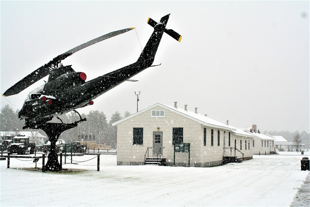 Snowy Day at Fort McCoy's Commemorative Area