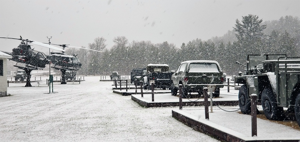 Snowy Day at Fort McCoy's Commemorative Area