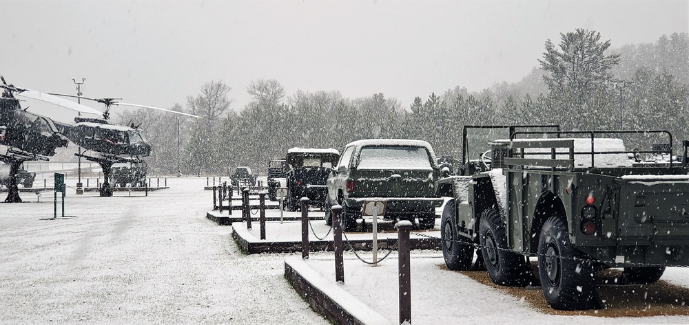 Snowy Day at Fort McCoy's Commemorative Area