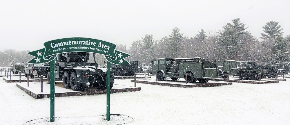 Snowy Day at Fort McCoy's Commemorative Area