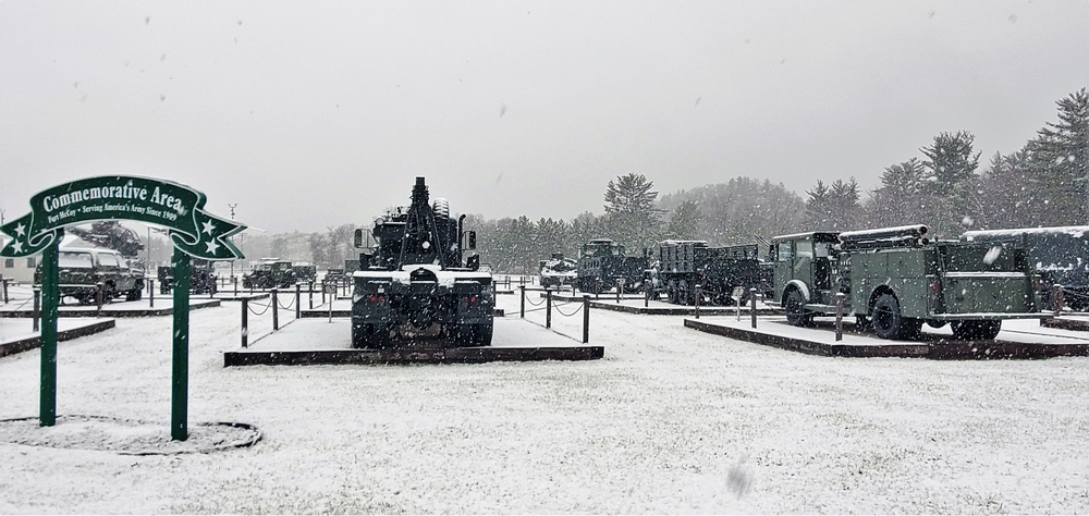 Snowy Day at Fort McCoy's Commemorative Area