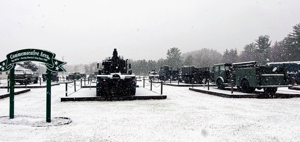 Snowy Day at Fort McCoy's Commemorative Area