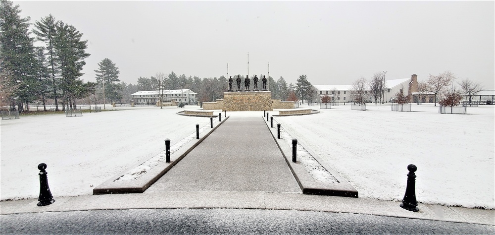 Snowy Day at Fort McCoy's Commemorative Area