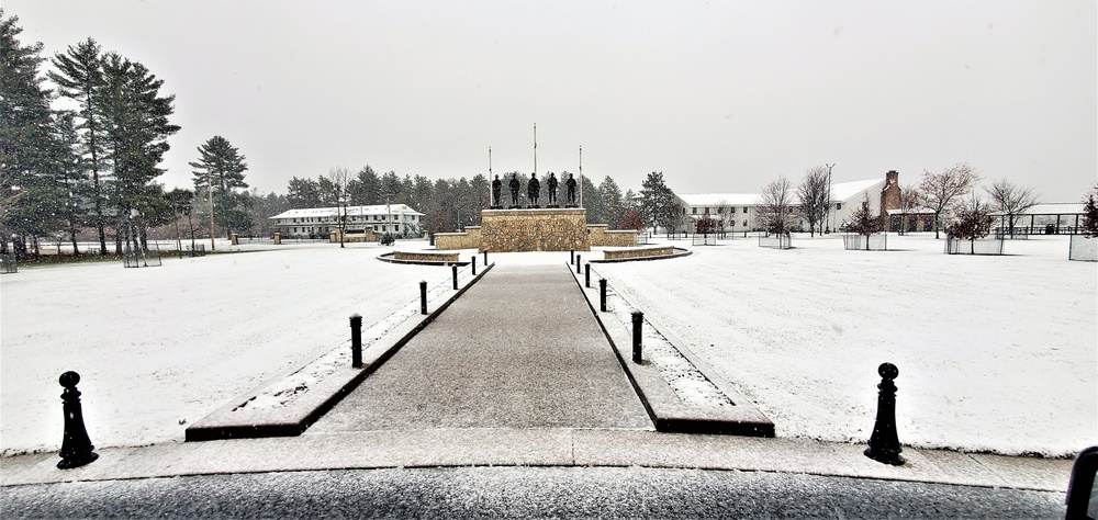 Snowy Day at Fort McCoy's Commemorative Area