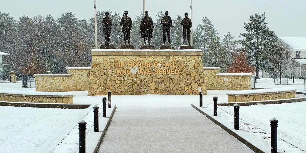 Snowy Day at Fort McCoy's Commemorative Area