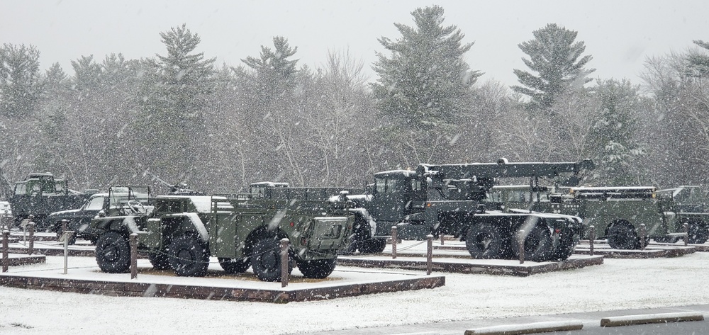 Snowy Day at Fort McCoy's Commemorative Area