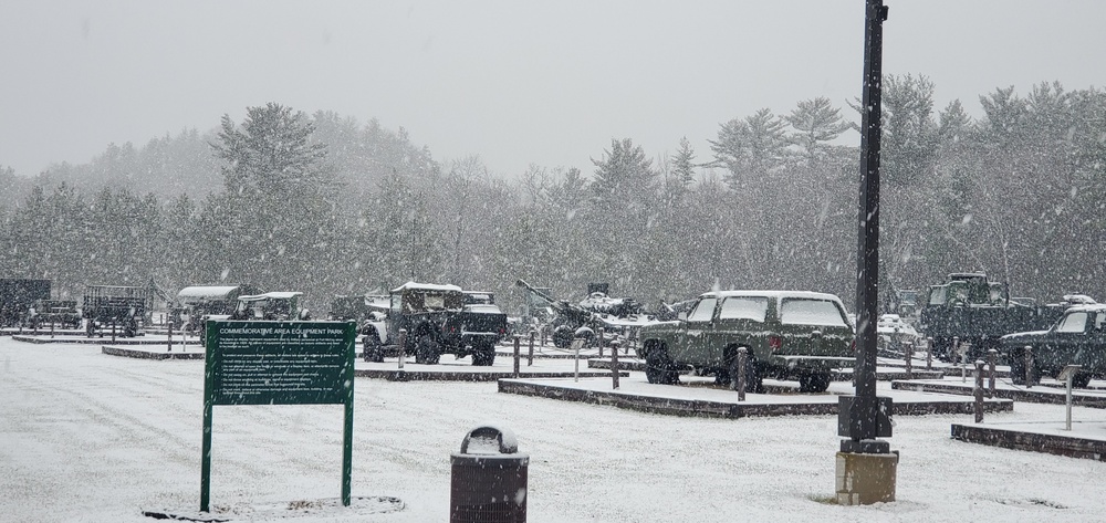 Snowy Day at Fort McCoy's Commemorative Area