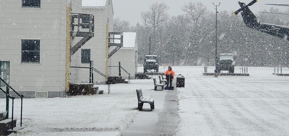 Snowy Day at Fort McCoy's Commemorative Area