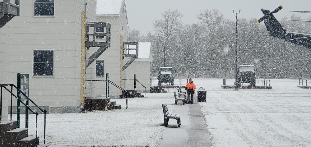 Snowy Day at Fort McCoy's Commemorative Area