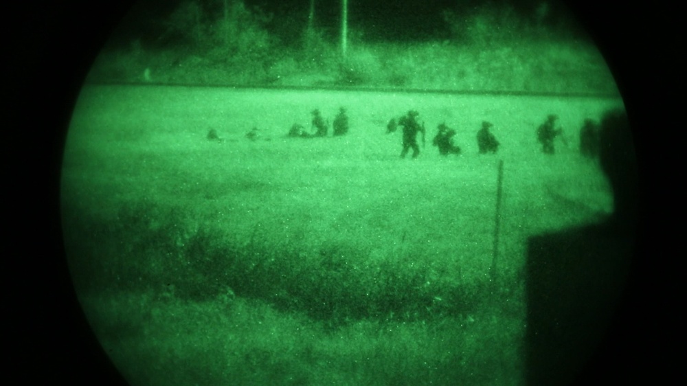 Green Berets with 1st Special Forces Group conduct night time training