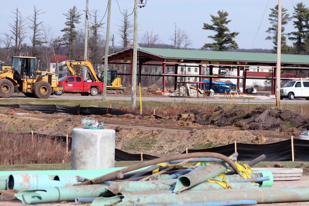 Construction of fitness facility underway at Fort McCoy running track