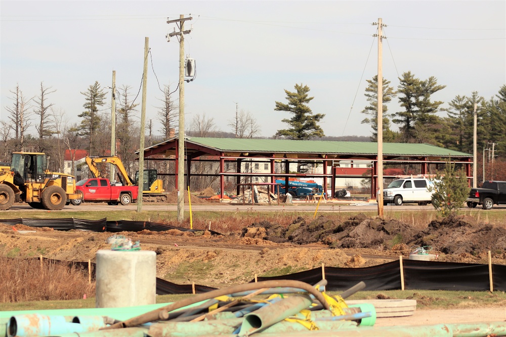 Construction of fitness facility underway at Fort McCoy running track