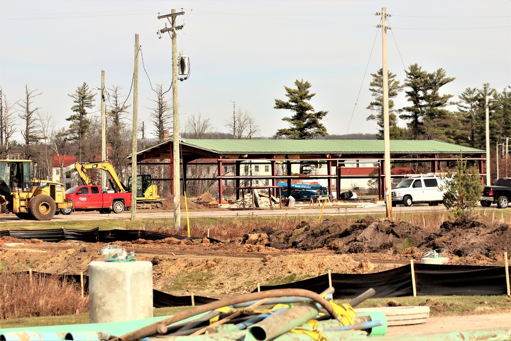 Construction of fitness facility underway at Fort McCoy running track