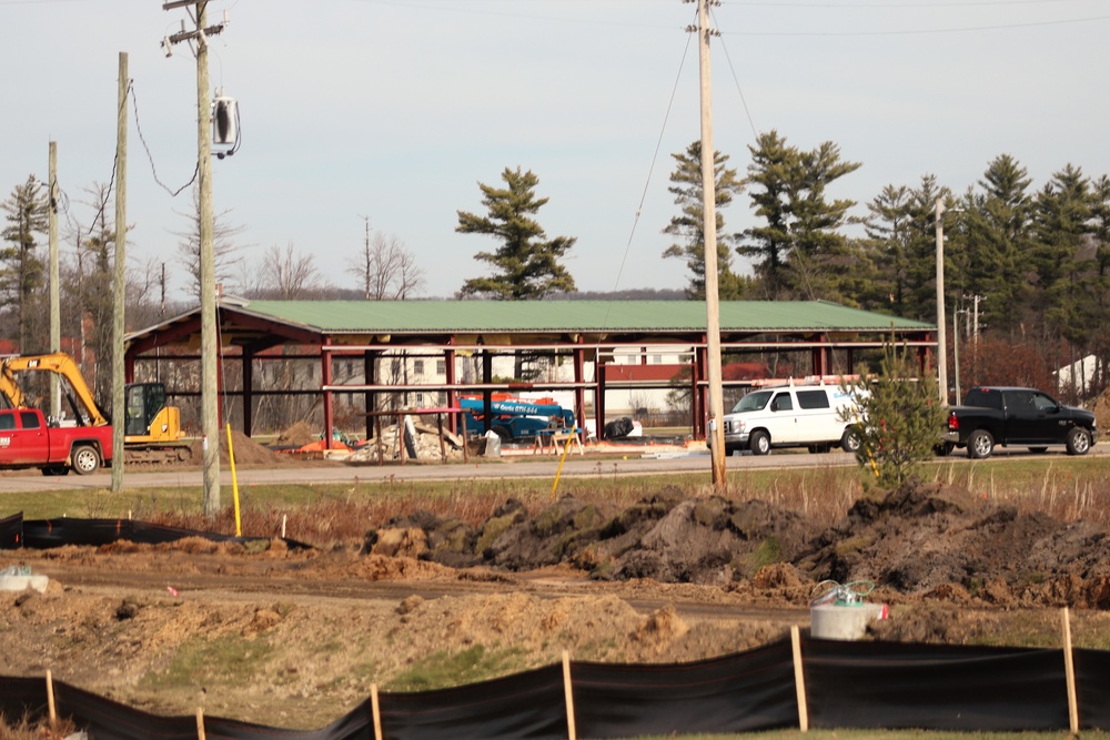 Construction of fitness facility underway at Fort McCoy running track