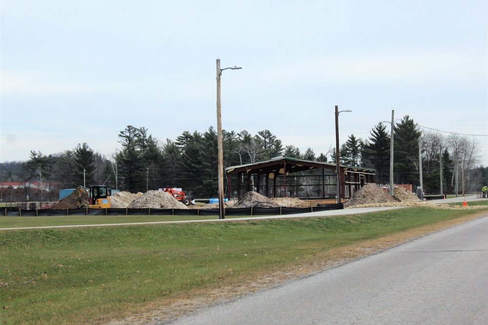 Construction of fitness facility underway at Fort McCoy running track
