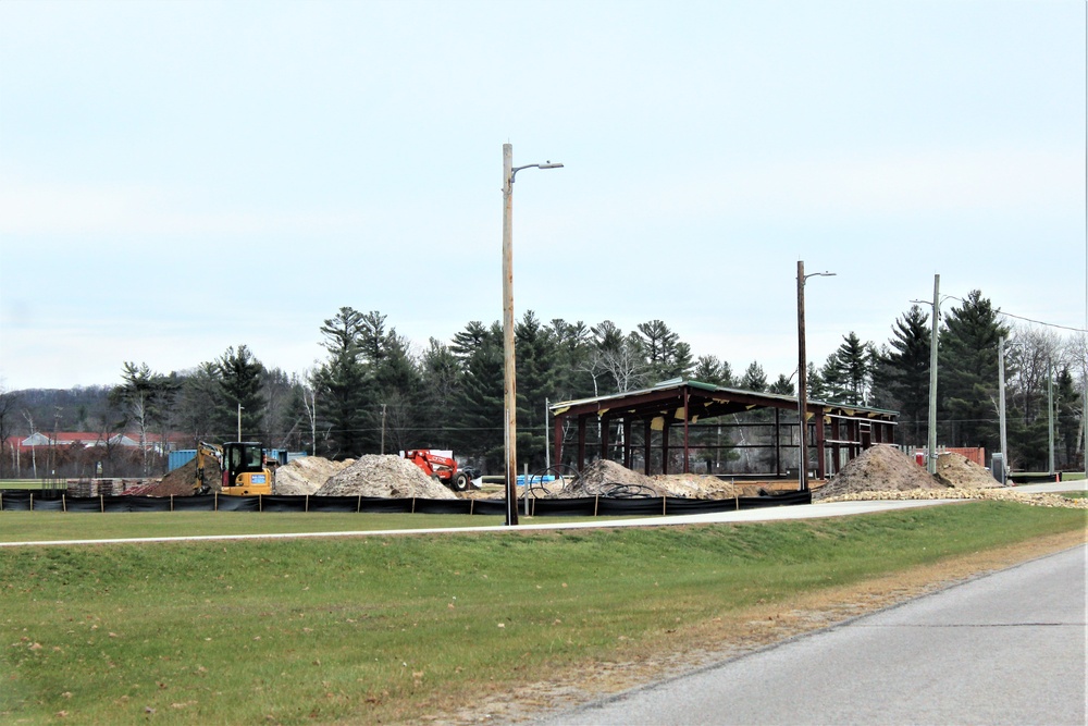 Construction of fitness facility underway at Fort McCoy running track