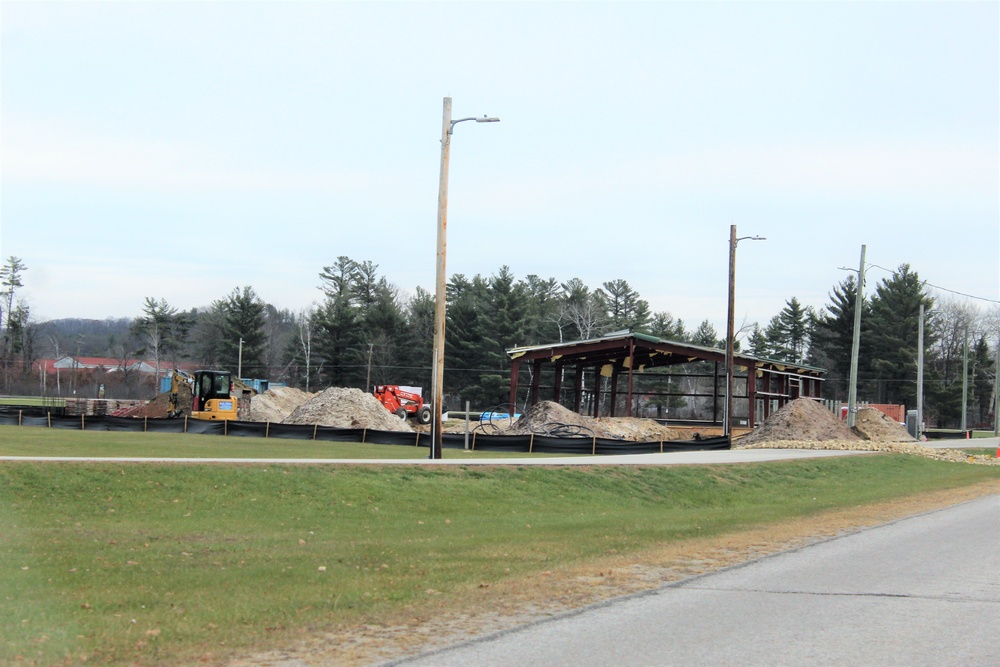 Construction of fitness facility underway at Fort McCoy running track