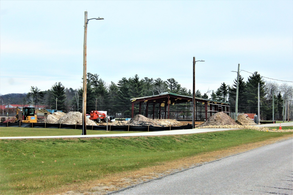 Construction of fitness facility underway at Fort McCoy running track