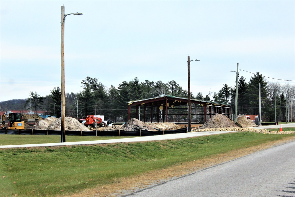 Construction of fitness facility underway at Fort McCoy running track