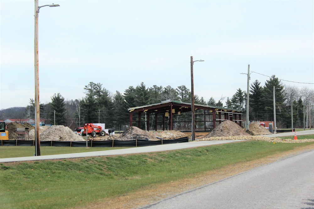 Construction of fitness facility underway at Fort McCoy running track
