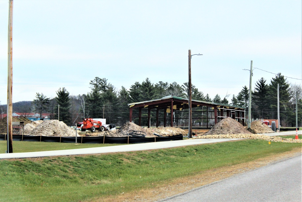 Construction of fitness facility underway at Fort McCoy running track