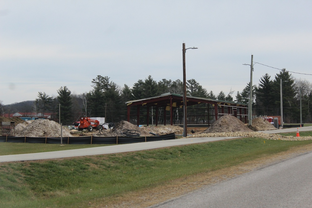 Construction of fitness facility underway at Fort McCoy running track