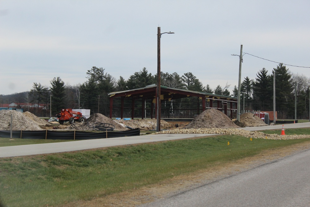 Construction of fitness facility underway at Fort McCoy running track