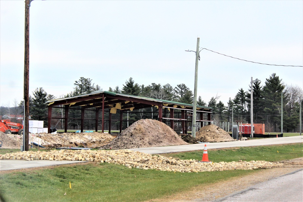 Construction of fitness facility underway at Fort McCoy running track