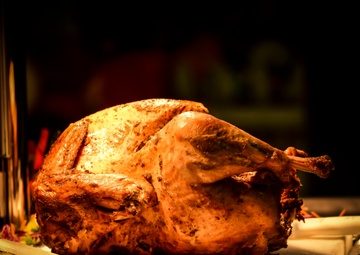 Soldiers Served Thanksgiving Meal by Commanders