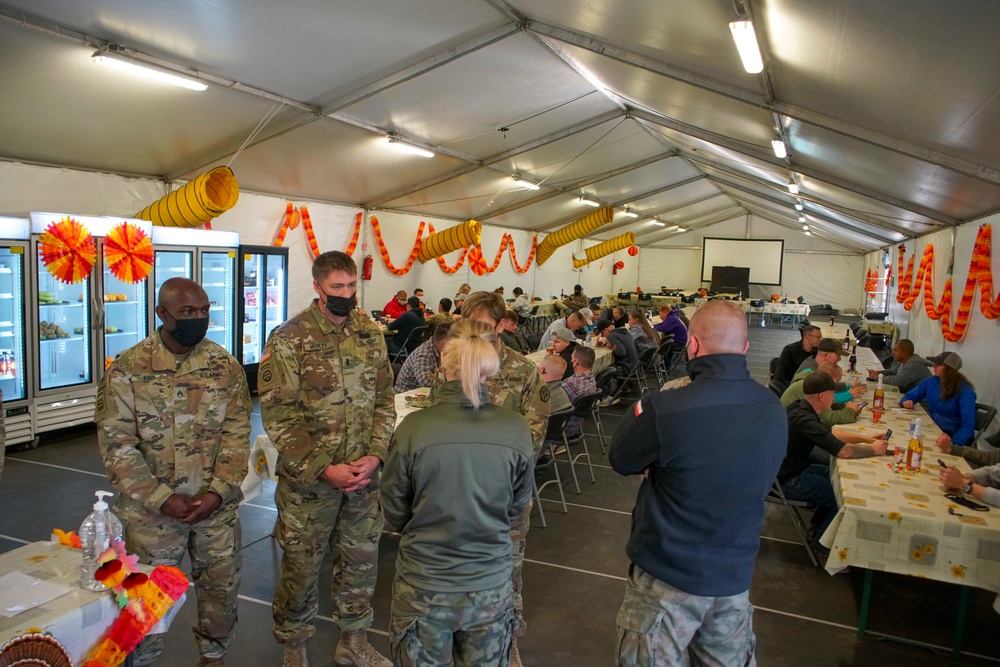 Soldiers stationed in Swietoszow celebrate Thanksgiving