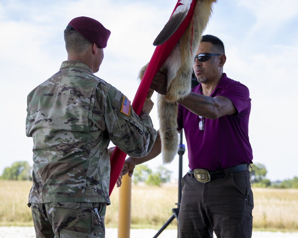 Nebraska infantry battalion participates in Lakota Braves ceremony