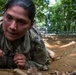 Staff Sgt. Samantha Garcia low crawls for spurs