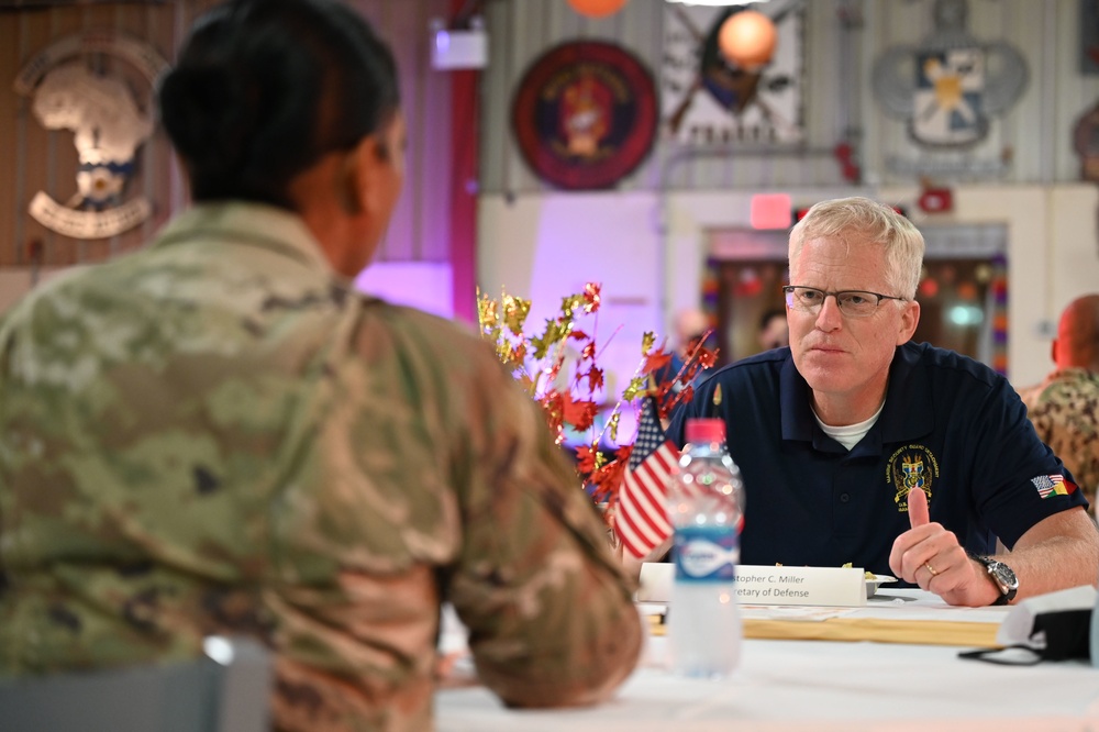 Acting Defense Secretary Miller Visits Troops in Djibouti for Thanksgiving