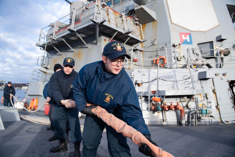 USS Ross (DDG 71) departs Poland.