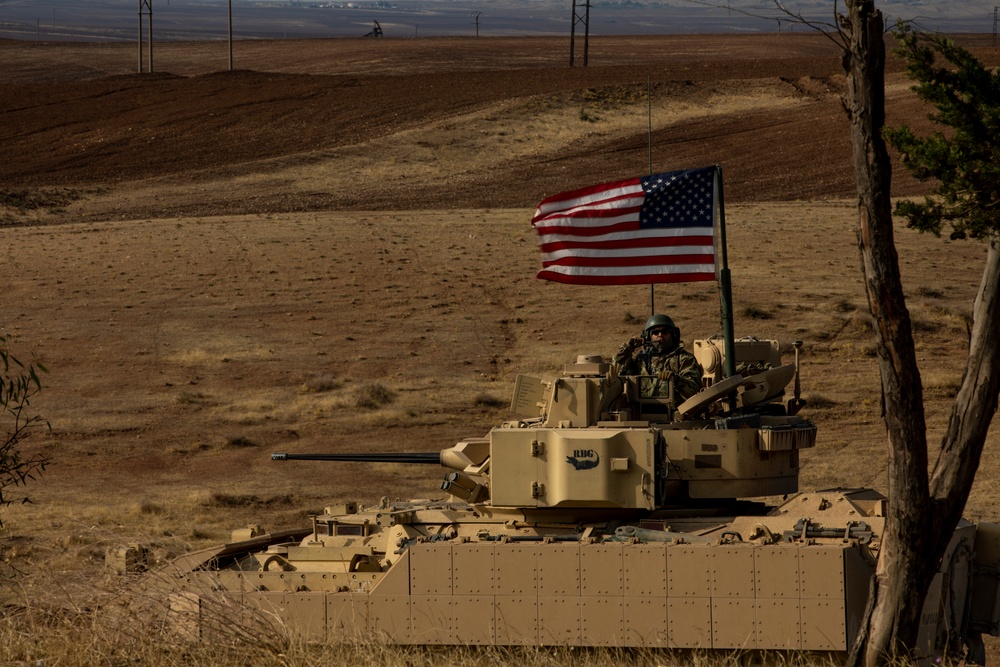 M2 Bradley Infantry Fighting Vehicles in Northeast Syria