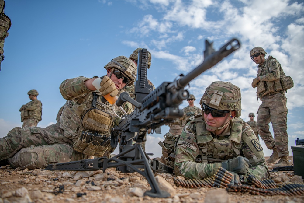Diamond Brigade Conducts Weapon Familiarization Range In Middle East