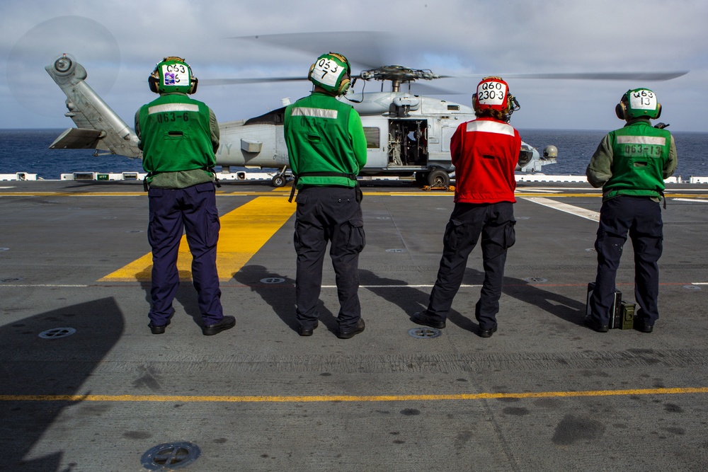 Sailors with HSM-49, HSC-23 conduct aerial live-fire range