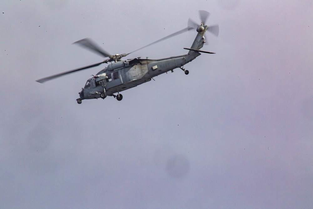 Sailors with HSM-49, HSC-23 conduct aerial live-fire range