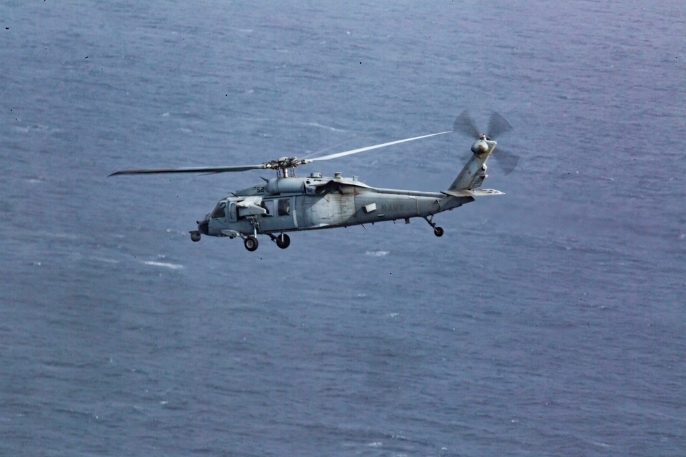 Sailors with HSM-49, HSC-23 conduct aerial live-fire range