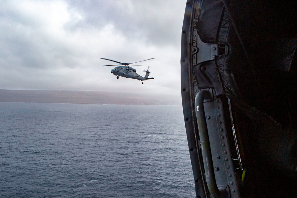 Sailors with HSM-49, HSC-23 conduct aerial live-fire range