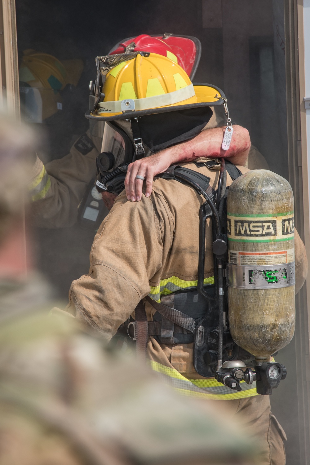 Army and Air Force service members conduct exercise at Al Udeid Air Base