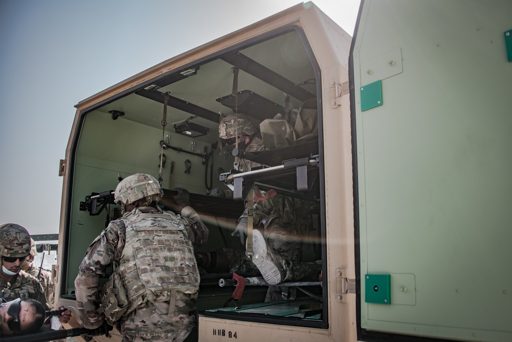 Army and Air Force service members conduct exercise at Al Udeid Air Base