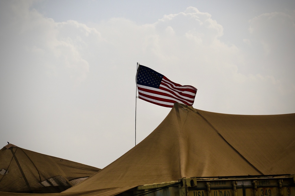 Flag flying