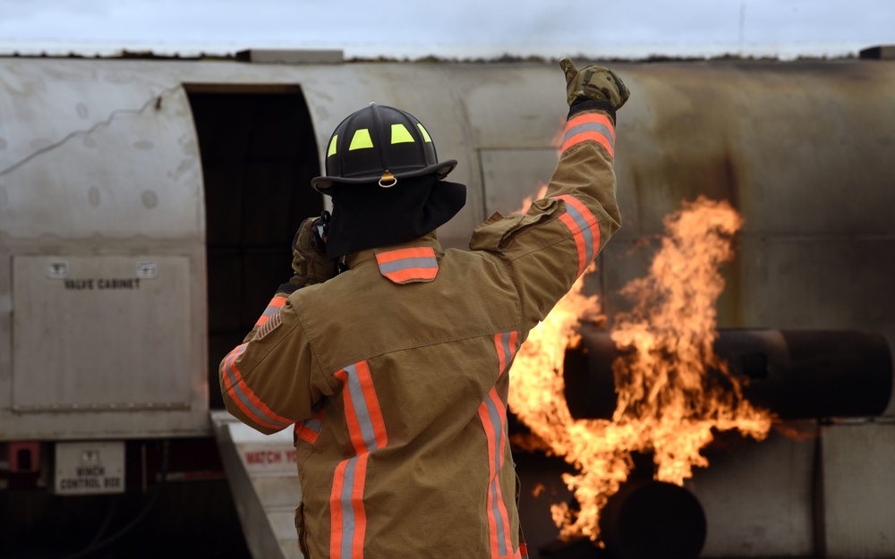 Patrick AFB Fire Department holds live fire exercise