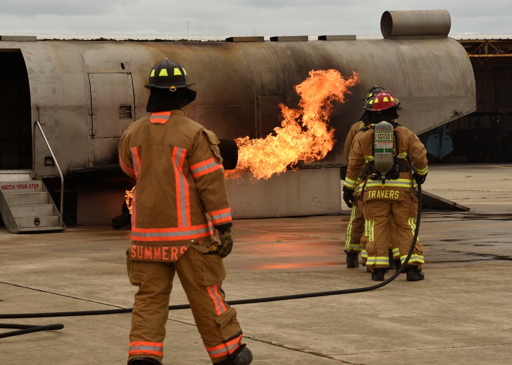 Patrick AFB Fire Department holds live fire exercise