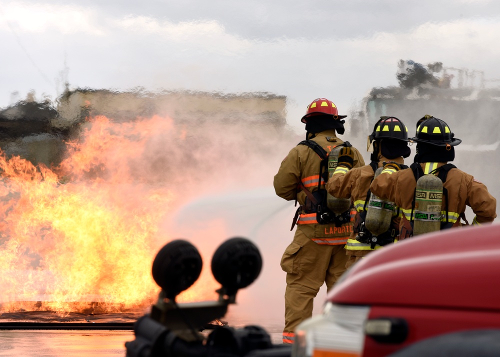 Patrick AFB Fire Department holds live fire exercise