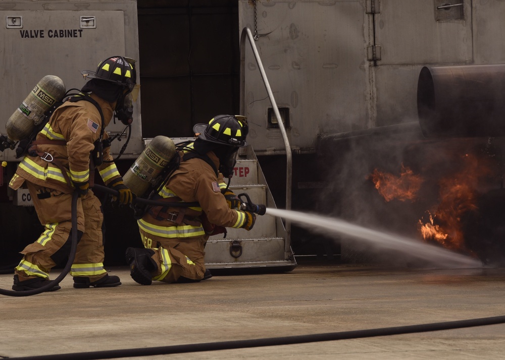 Patrick AFB Fire Department holds live fire exercise