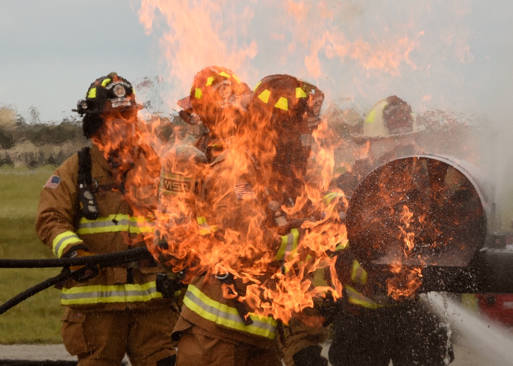 Patrick AFB Fire Department holds live fire exercise