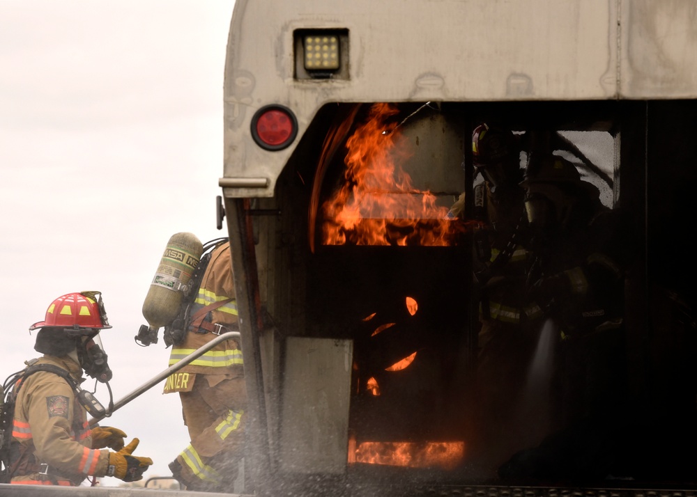 Patrick AFB Fire Department holds live fire exercise